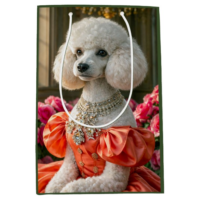 Bolsa De Regalo Mediana Miss Lady ,Poodle  (Anverso)