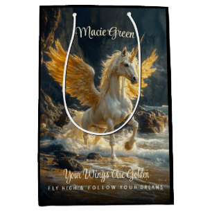 Bolsa De Regalo Mediana Mítico Caballo de Alas Doradas Pegasus Ocean Fanta