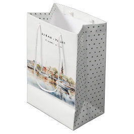 Bolsa De Regalo Mediana Moda Annapolis Maryland Watercolor Boda