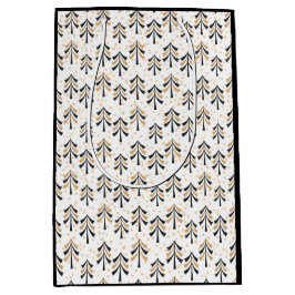 Bolsa De Regalo Mediana Moda de moda Oro Negro Navidad Árboles festividade