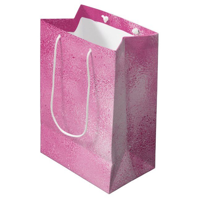 Bolsa De Regalo Mediana Moda Glam Girly Pink (Angulo Anverso)