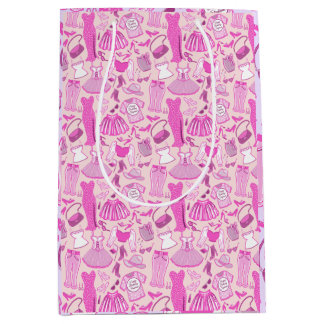 Bolsa De Regalo Mediana Moda rosa y rosa caliente personalizada de Barbiec