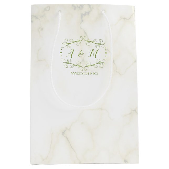 Bolsa De Regalo Mediana Moda verde boda (Anverso)