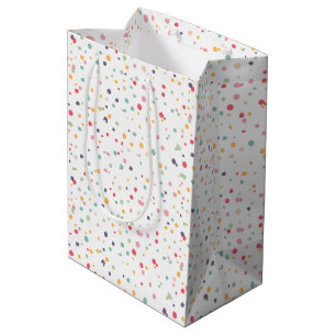 Bolsa De Regalo Mediana Modelo de puntos colorido lindo del confeti