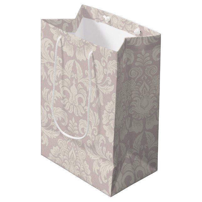 Bolsa De Regalo Mediana Modelo elegante hermoso del damasco (Angulo Anverso)