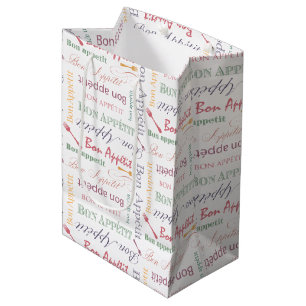 Bolsa De Regalo Mediana Modelo francés de los bistros del vintage de