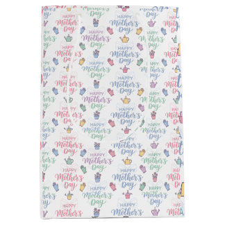 Bolsa De Regalo Mediana Modern Happy Mother's Day Typography 
