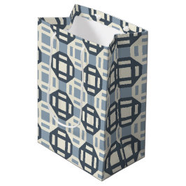 Bolsa De Regalo Mediana Modern Quilt-Inspired Geometric Pattern