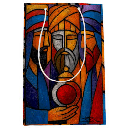 Bolsa De Regalo Mediana Modern Stained Glass Three Wise Men