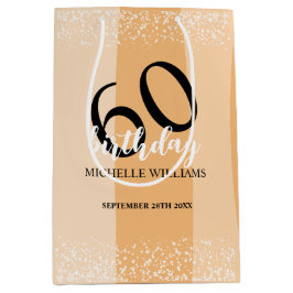 Bolsa De Regalo Mediana Modern Summer Birthday Party In Pink