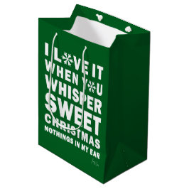 Bolsa De Regalo Mediana Modern Xmas Dark Green-White Gift Bag | Sweet Xmas