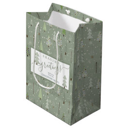 Bolsa De Regalo Mediana Modernas temporadas de árboles de Navidad