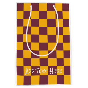 Bolsa De Regalo Mediana Moderno Check Team Spirit School Colors College Di