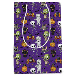 Bolsa De Regalo Mediana Moderno modelo de Personalizado de Halloween púrpu