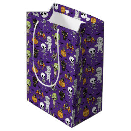 Bolsa De Regalo Mediana Moderno modelo de Personalizado de Halloween púrpu