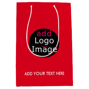 Bolsa De Regalo Mediana Moderno Personalizable profesional Rojo de negocio