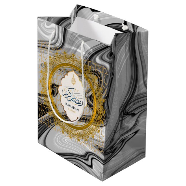 Bolsa De Regalo Mediana moderno ramadán metalizado (Angulo reverso)