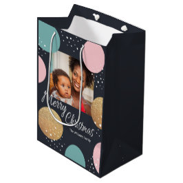 Bolsa De Regalo Mediana Modernos Navidades de fotos de festivales