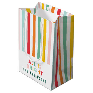 Bolsa De Regalo Mediana Modernos y luminosos Navidades de familia minimali