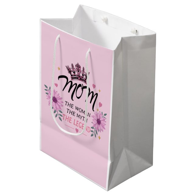 Bolsa De Regalo Mediana Mom The Legend Mother's Day Gift (Angulo Anverso)