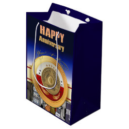 Bolsa De Regalo Mediana Moneda conmemorativa de 1 año de AA Eres un ganado