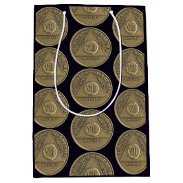 Bolsa De Regalo Mediana Moneda de Aniversario de 7 años