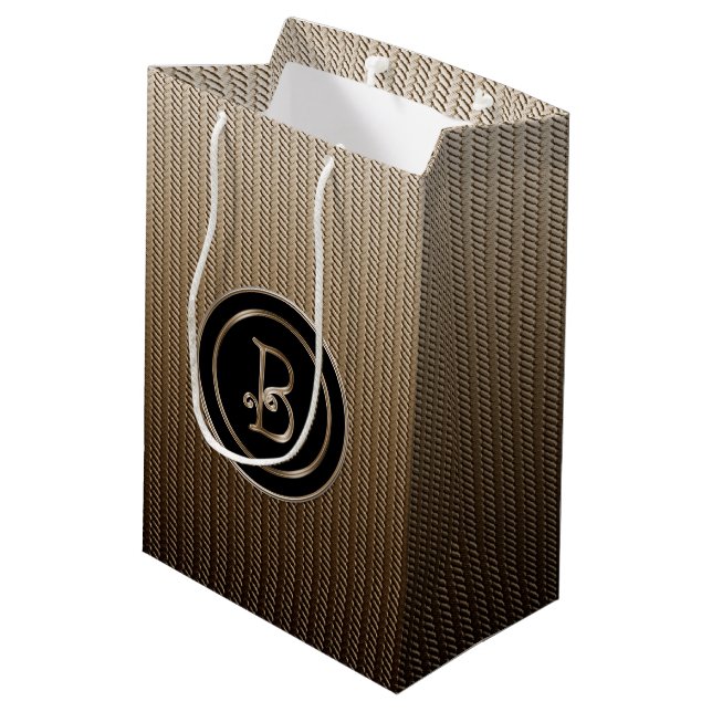 Bolsa De Regalo Mediana Monograma "Carta B" (Angulo reverso)