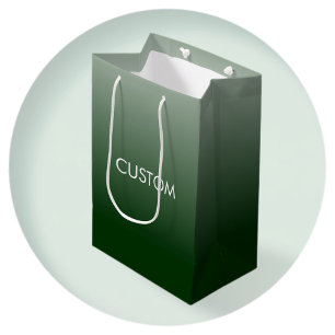 Bolsa De Regalo Mediana Monograma de gradiente verde