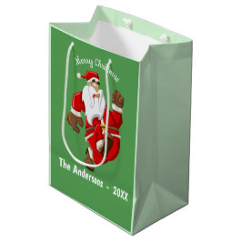 Bolsa De Regalo Mediana Monograma de Navidades de Santa Ejecución