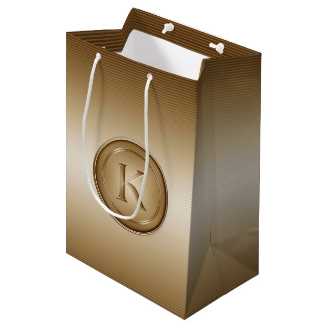 Bolsa De Regalo Mediana Monograma "Letra K" (Angulo Anverso)