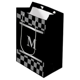Bolsa De Regalo Mediana Monogramado negro revisado