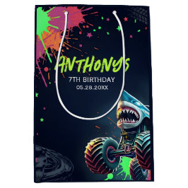 Bolsa De Regalo Mediana Monster Truck Shark Party Gift Bag