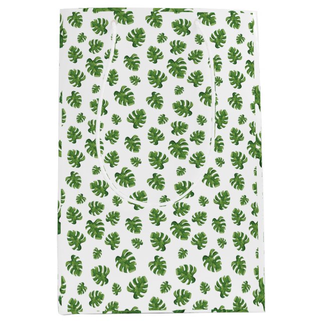 Bolsa De Regalo Mediana Monstera Leaf Gift Bag (Anverso)