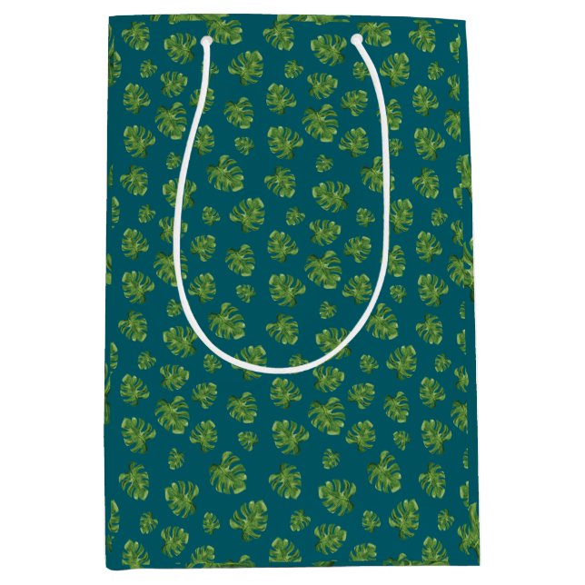 Bolsa De Regalo Mediana Monstera Leaf Gift Bag (Anverso)