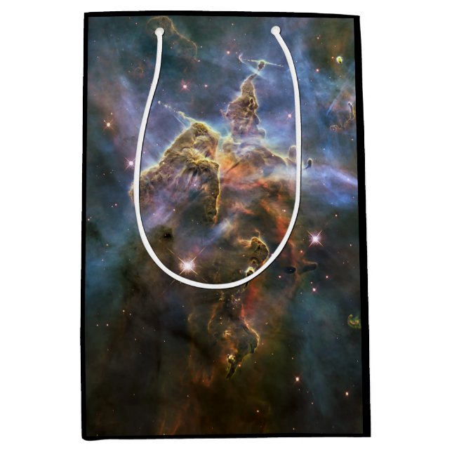Bolsa De Regalo Mediana Montaña mística en el espacio hubble de la nebulos (Anverso)