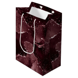 Bolsa De Regalo Mediana Moody Agate   Wine Bordeaux Sangria Merlot Maroon