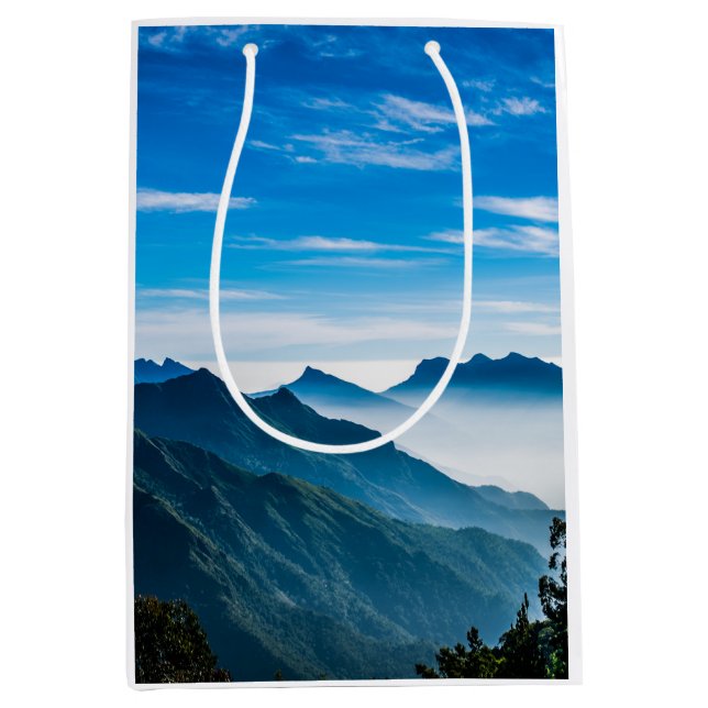 Bolsa De Regalo Mediana Morning Mountains Mist Landscape (Anverso)