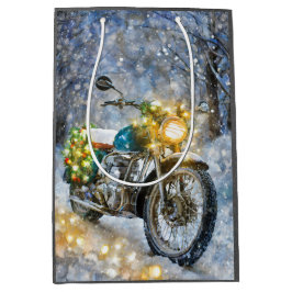 Bolsa De Regalo Mediana Motocicleta con luces Navidades