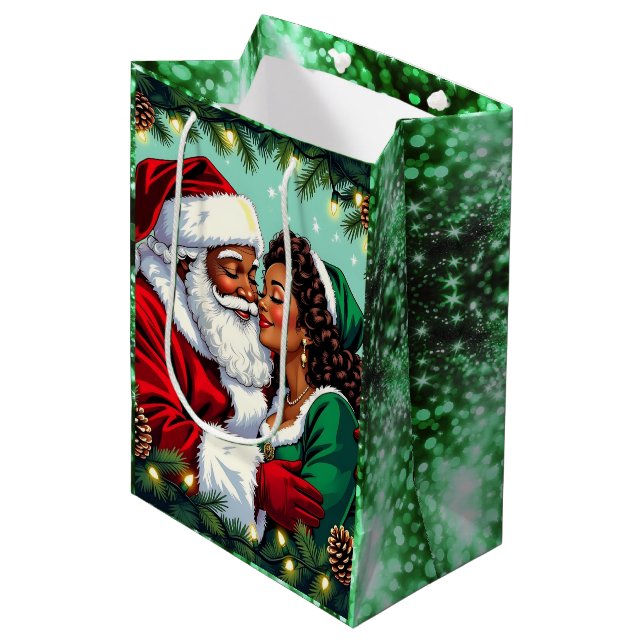 Bolsa De Regalo Mediana Mr and Mrs Clause Sweet Christmas  (Angulo Anverso)