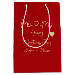 Bolsa De Regalo Mediana Mr & Mrs Happy Valentine's Day Gift Bag