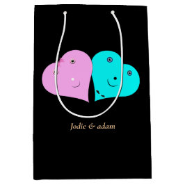 Bolsa De Regalo Mediana  mr & mrs hearts