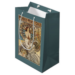 Bolsa De Regalo Mediana Mujer con las plumas - poster ferroviario del