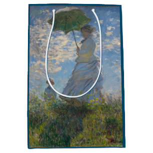 Bolsa De Regalo Mediana Mujer con parasol Paisaje francés