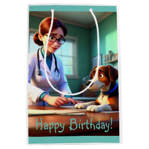 Bolsa De Regalo Mediana Mujer Veterinaria