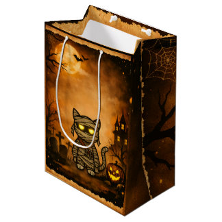 Bolsa De Regalo Mediana Mummy Gatito Espeluznante Lindo