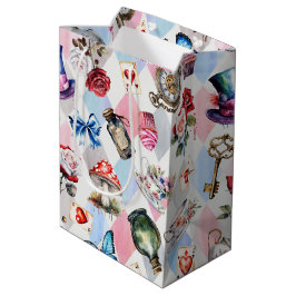 Bolsa De Regalo Mediana Mundo de Ensueño Patrón Victoriano Acuarela Capric