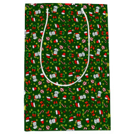 Bolsa De Regalo Mediana Muñeco de Nieve Navideño