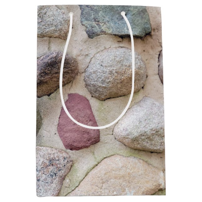 Bolsa De Regalo Mediana Muro de rock (Anverso)