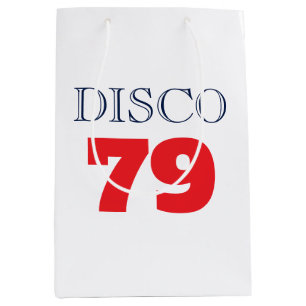 Bolsa De Regalo Mediana Música de Entretenimiento Disco 79 Pop Art Retro