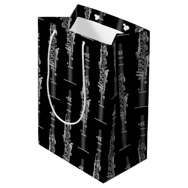 Bolsa De Regalo Mediana Músico Clarinet Music Teacher Band (Angulo reverso)